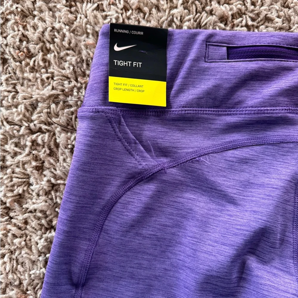 BRAND NEW Woman’s Nike dri-fit crop length running leggings - Picture 3 of 8